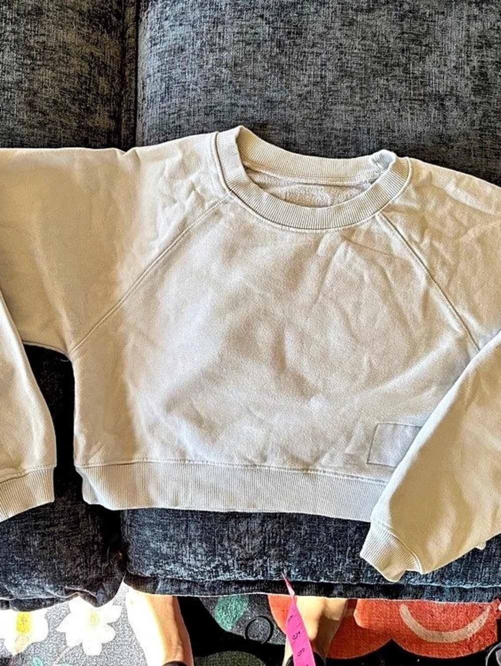 Daily Drills Cropped Sweatshirt in light blue